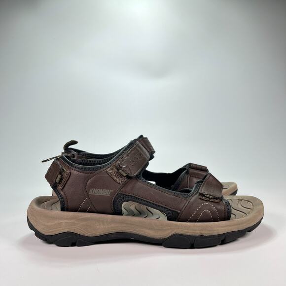 Khombu Windsor Brown Adjustable Strap Cushioned Footbed Lightweight Men's Size 8 - Picture 1 of 9